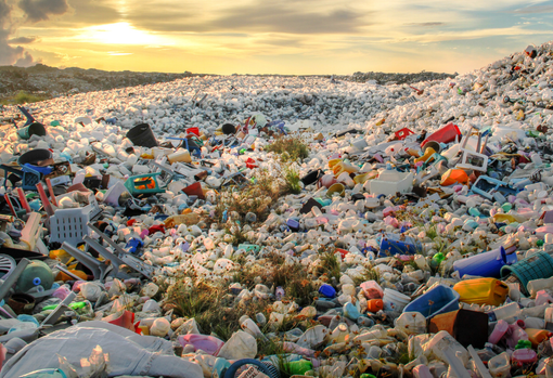 landfill Pile of rubbish in landfill site