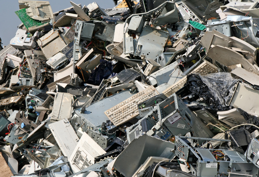 65 Pile of rubbish in landfill site