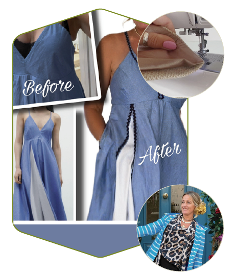 Sarah from MyVos alters and repairs clothing