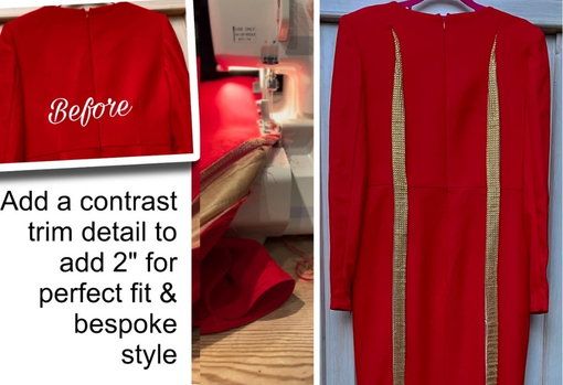 blazer-alterations-06 Sarah alters red blazer by adding in extra panels