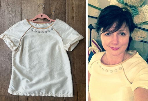 clients-wedding-dress-turned-into-tailored-top-08 Excess fabric from client's wedding dress was turned into a tailored top