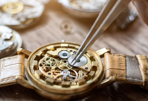watch-being-repaired-by-a-horologist Watch being repaired by expert horologist